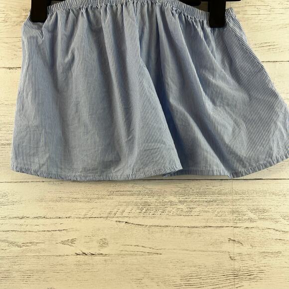 Better Be Blue Stripe Nautical Cropped Tank Top Size S - Picture 2 of 6